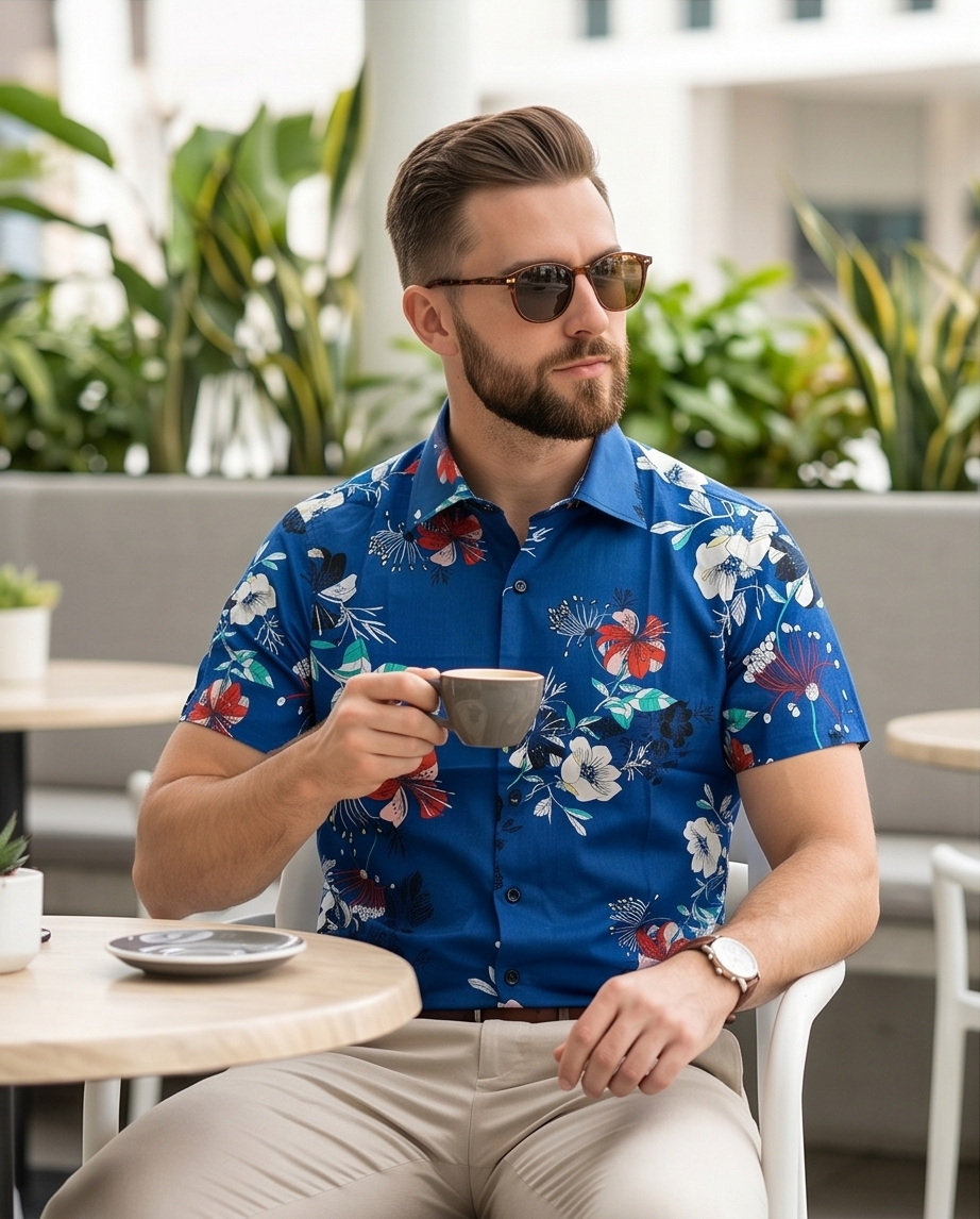 Island Breeze Floral Short-Sleeve Shirt