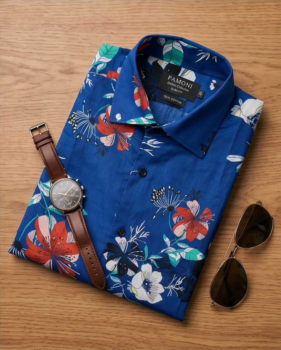 Island Breeze Floral Short-Sleeve Shirt