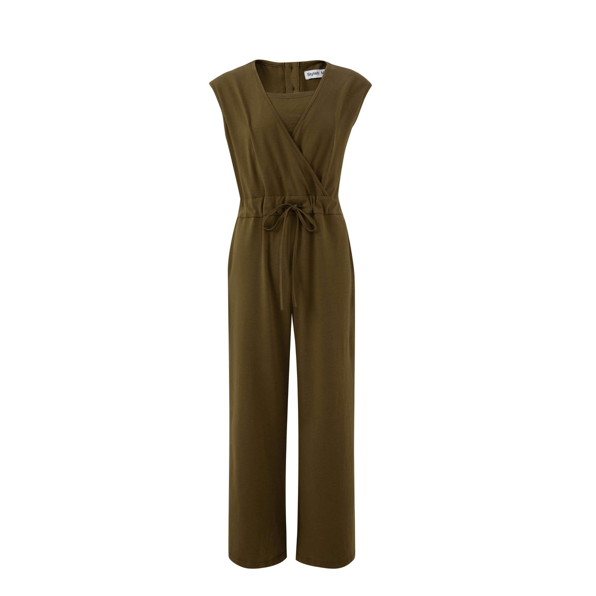 The Breastfeeding Jumpsuit - Kerry Cotton Khaki