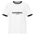 Marked Ringer Tee, White and Black