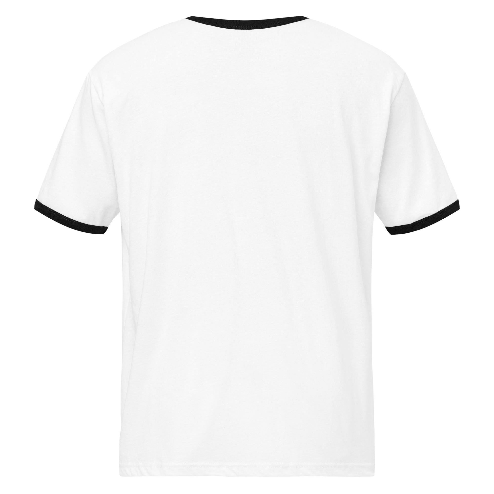 Marked Ringer Tee, White and Black